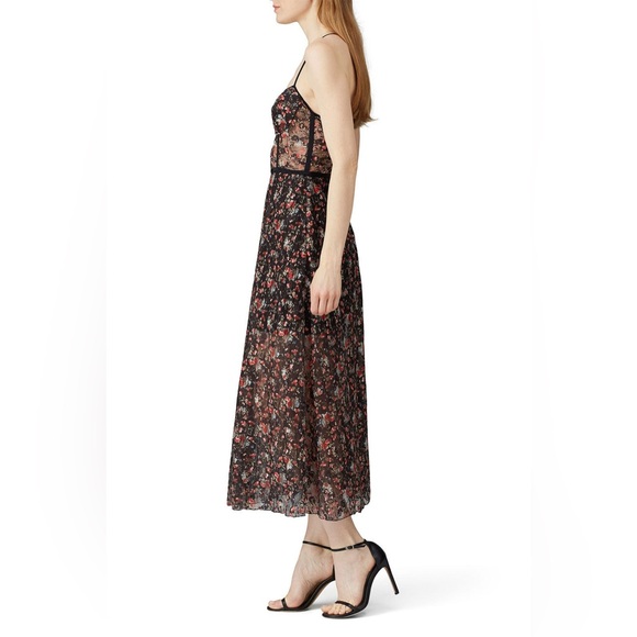 Allen Schwartz Eden Bustier Midi Dress Floral Lace Whimsigoth Size 6 - Picture 3 of 15